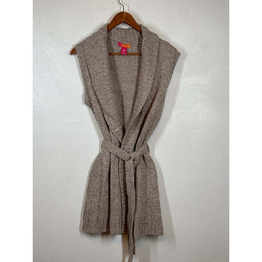 Catch My I Y2K Cardigan Sweater L Tan Ultra Soft  Academia Gossip Girl